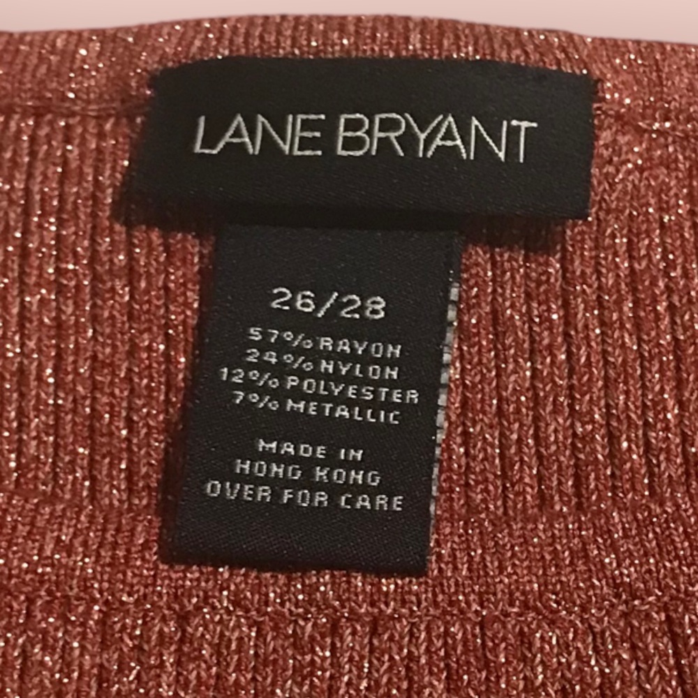 LANE BRYANT Ribbed Knit Metallic Shimmer Sweater Tank Top - Picture 10 of 11